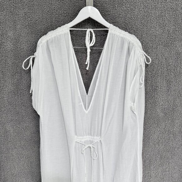 GAP Crinkle Cotton Modal Linen Maxi Cover-Up M/L - Picture 8 of 12